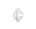 Mykonos Ceramic Iridescent White Saucer 13x18mm