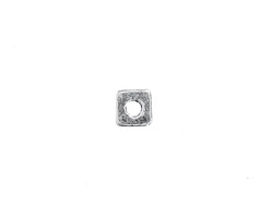 Mykonos Metalized Ceramic Antique Silver Square Washer 2x6mm