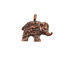 Mykonos Antique Copper (plated) Decorative Elephant Focal 19x17mm