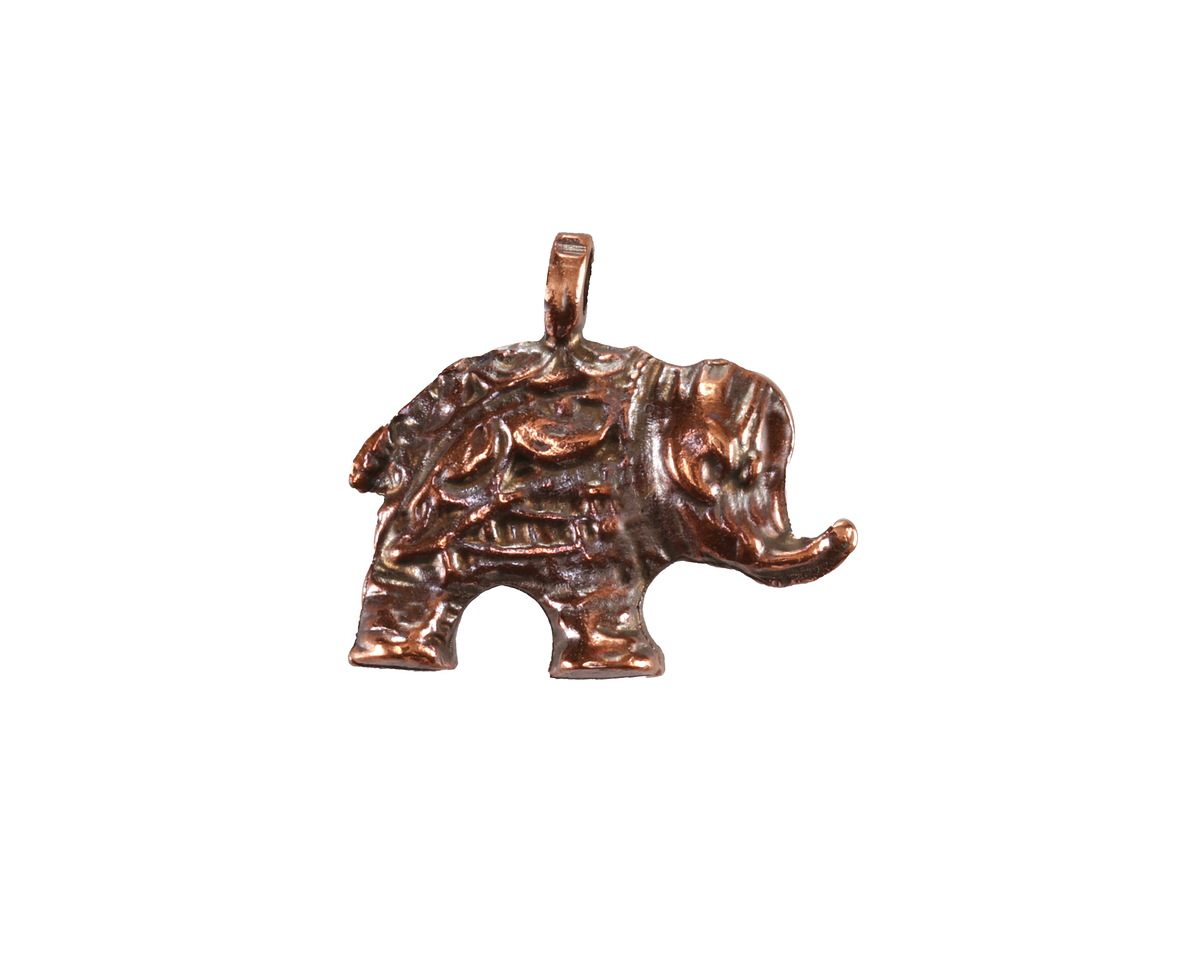 Mykonos Antique Copper (plated) Decorative Elephant Focal 19x17mm