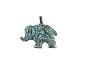 Mykonos Copper (plated) Patina Decorative Elephant Focal 19x17mm