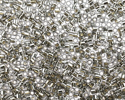 Miyuki Delica Silver Lined Light Gray (DBS0048) 15/0 Seed Bead