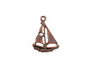 Mykonos Antique Copper (plated) Sailboat Focal 16x21mm