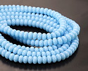 Blue Turquoise Glass Rondelle 5x8mm