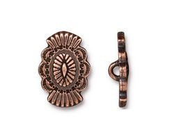 TierraCast Antique Copper (plated) Western Button 14x20mm
