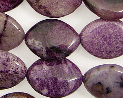 Purple Crazy Lace Agate Horse Eye 20x15mm