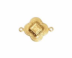 Brass Ornate Clover Link 22x16mm
