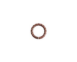 Nunn Design Antique Copper (plated) Textured Jump Ring 9mm, 16 gauge