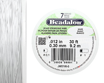 Beadalon White .012" 7 Strand Wire 30ft.