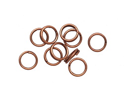 Antique Copper (plated) Split Jump Ring 7mm, 21 gauge