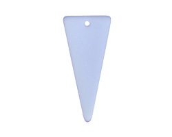 Light Sapphire Beach-Style Glass Bottle Shard Slice 15-16x36-37mm