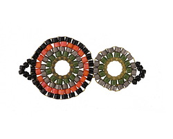 Retro Groove Hand Woven Double Halo 34x16mm