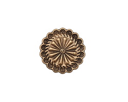 Zola Elements Antique Brass (plated) Aster Disc 7mm Flat Cord Slide 19mm