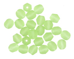 Czech Glass Matte Peridot Fire Polished Round 6mm