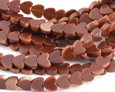 Goldstone Heart 6mm
