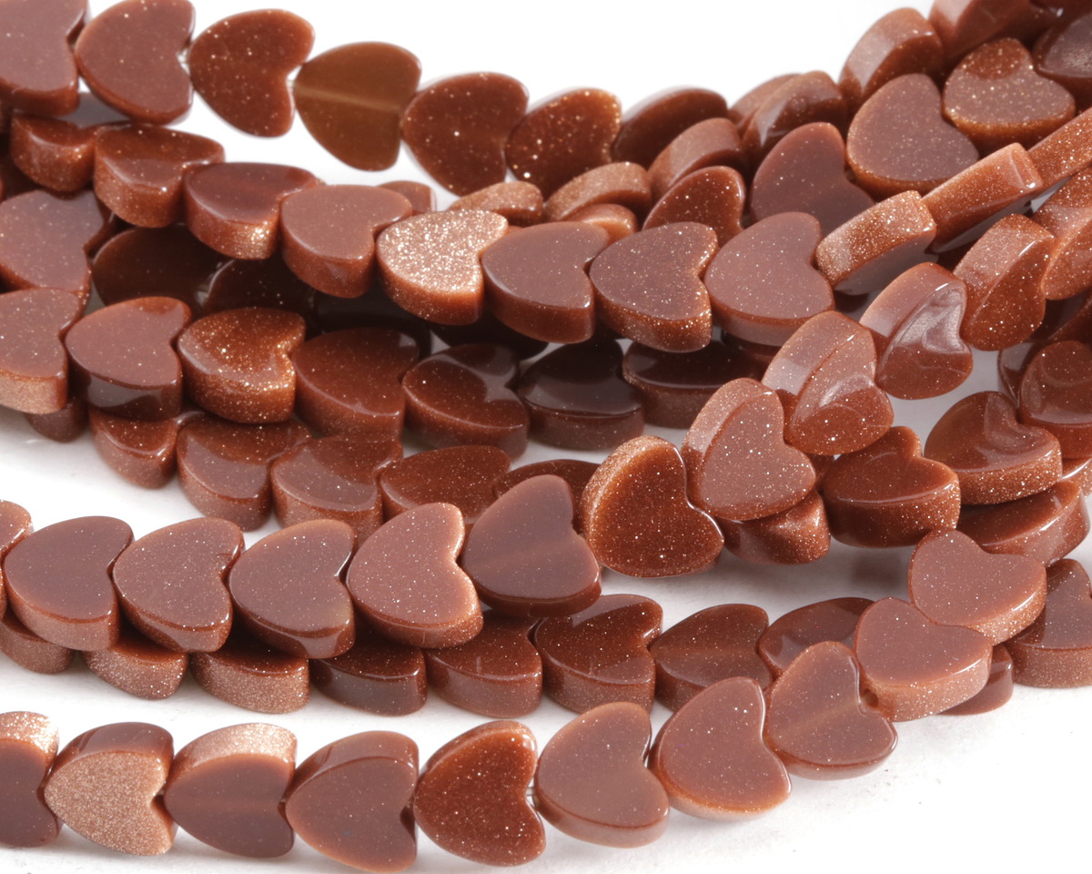 Goldstone Heart 6mm