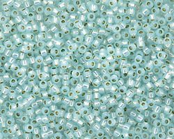 TOHO Permanent Milky Light Aqua (with Silver Lining) Round 11/0 Seed Bead