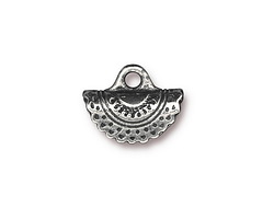 TierraCast Antique Pewter (plated) Crescent Crimp End 12x15mm
