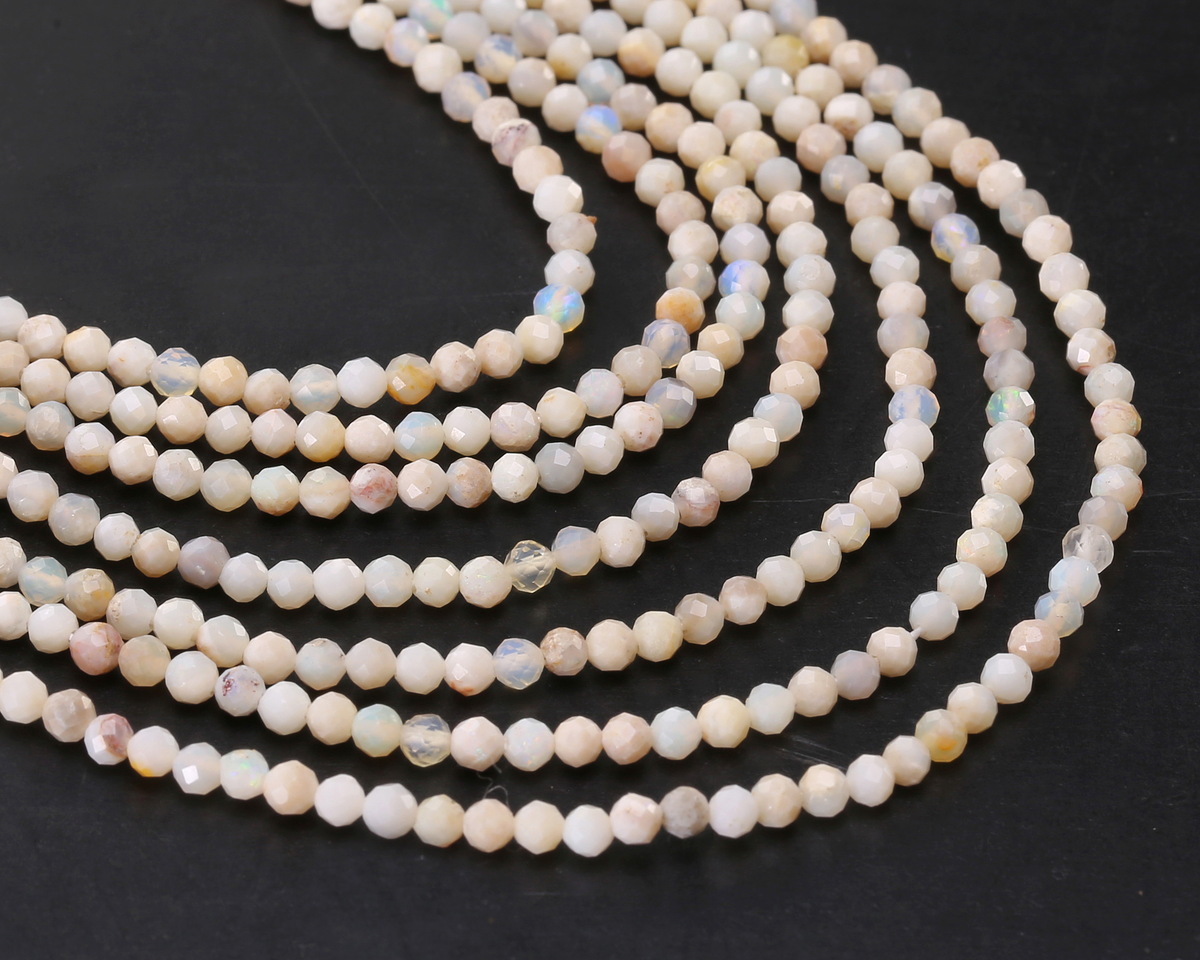 Ethiopian Opal Microfaceted Round 2mm