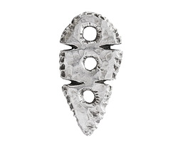 Mykonos Antique Silver (plated) Spearhead 46x24mm