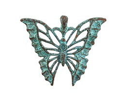 Mykonos Copper (plated) Patina Openwork Butterfly Pendant 40x33mm