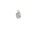 Capri Crystal Oval Drop in Gold Finish Bezel 6x8mm