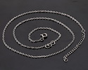 Stainless Steel Delicate Cable Chain, 18" Finished w/ 3 jump rings & 2" extender, 2.25x1.75mm links