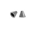 TierraCast Antiqued Pewter Hammertone Cone 8mm