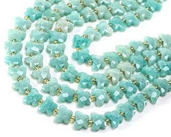 Brazil Amazonite Microfaceted Butterfly 8x10mm