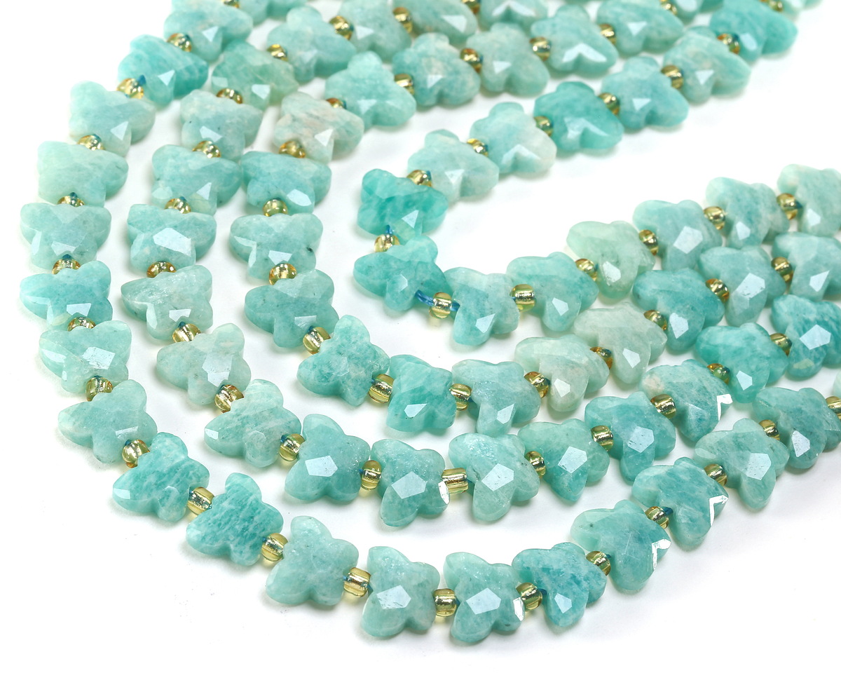 Brazil Amazonite Microfaceted Butterfly 8x10mm