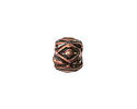 Mykonos Antique Copper (plated) Diamond Pattern Bead 10x12mm