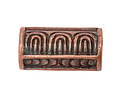 Mykonos Antique Copper (plated) Fancy Barrel (Large Hole) 30x15mm