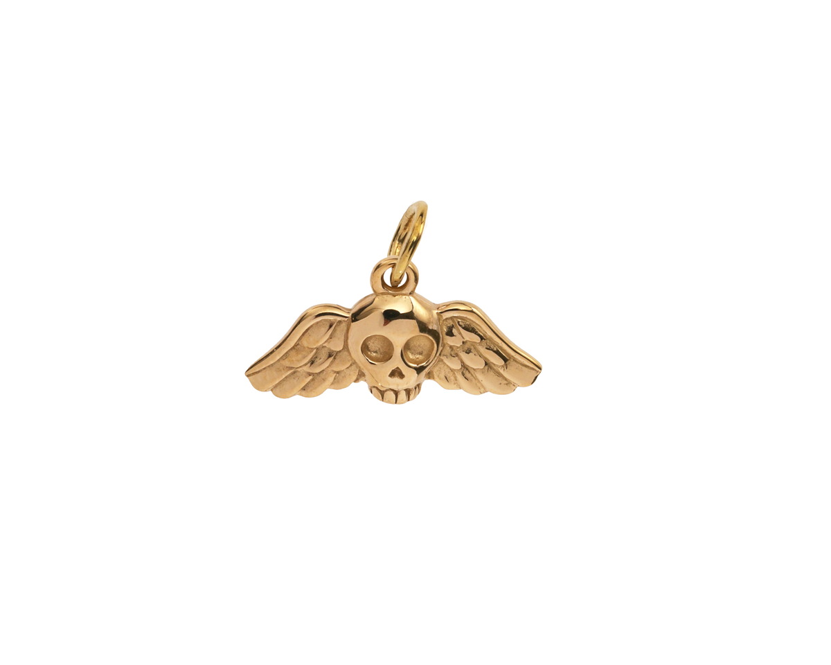 Nina Designs Bronze Flying Skull Focal 17x12mm