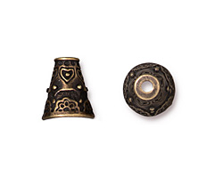 TierraCast Antique Brass (plated) Flowering Cone 11x12mm