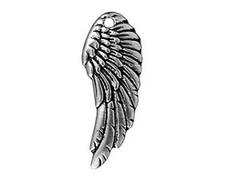 TierraCast Antique Silver (plated) Wing Pendant 10x27mm