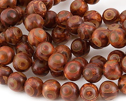 Tibetan (Dzi) Agate (rust) Round 10mm