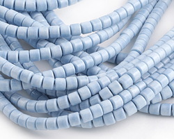Denim Blue Agate Tube 4x4mm
