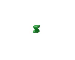 Kelly Green Enamel Chevron Bead 4x5mm