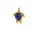 Lapis w/ Gold Finish Sea Turtle Focal 15x19mm