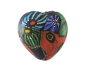 Vintage India Millefiori Heart Focal Bead 28-30mm