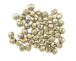 Czech Glass ColorTrends: Sueded Gold Cloud Dream Fire Polished Round 3mm
