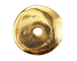 Mykonos Metalized Ceramic Gold Spacer Disc 30mm