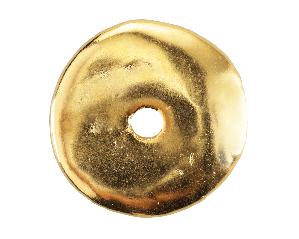 Mykonos Metalized Ceramic Gold Spacer Disc 30mm