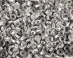 TOHO Crystal (with Silver Lining) Round 6/0 Seed Bead