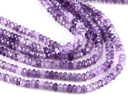 Dogtooth Amethyst Microfaceted Rondelle 2x4mm
