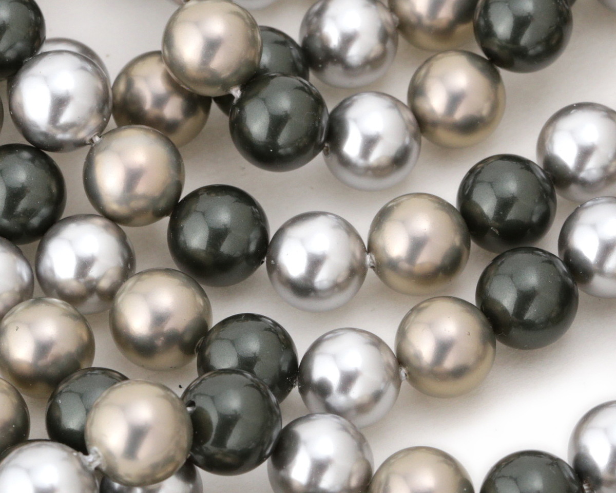 Shell Pearl Round Metallic Twilight Mix Shell Pearl Round 10mm