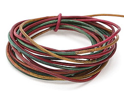 Natural Tourmaline Leather Cord 1.5mm