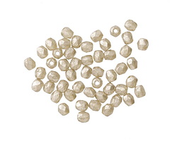 Czech Glass Light Smoke w/ Mercury Finish Fire Polished Round 3mm