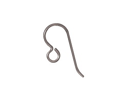 TierraCast Grey Niobium Earwire w/ Loop 20x8mm