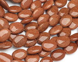 Goldstone Puff Oval 18x12-14mm